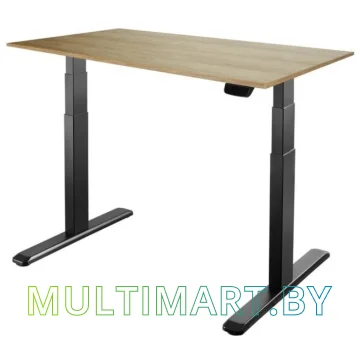 Стол для работы стоя ErgoSmart Unique Ergo Desk 1380x800x18мм (дуб натуральный/черный)